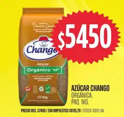 Supermercados Vea Chango azúcar orgánico ap oferta