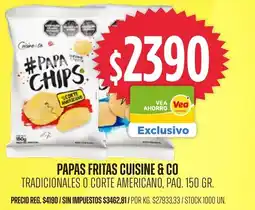 Supermercados Vea Cuisine & Co papas fritas oferta