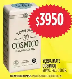 Supermercados Vea Yerba mate cosmico oferta