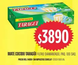 Supermercados Vea Taragui mate cocido oferta