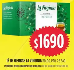 Supermercados Vea La virginia té de hierbas boldo oferta