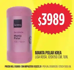 Supermercados Vea Krea manta polar oferta