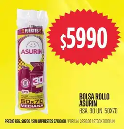 Supermercados Vea Asurin bolsa rollo oferta