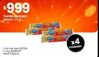 Arcor turron de mani