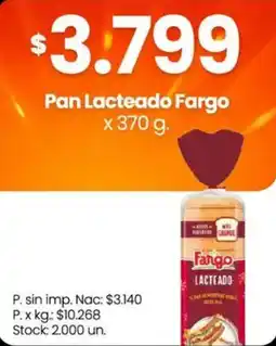 Changomas Fargo pan lacteado oferta