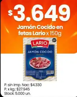 Changomas Lario jamón cocido en fetas oferta