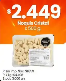 Changomas Ñoquis Cristal oferta