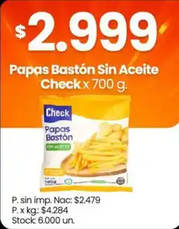 Changomas Check papas bastón sin aceite oferta