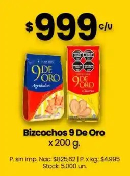 Changomas Bizcochos 9 de oro oferta