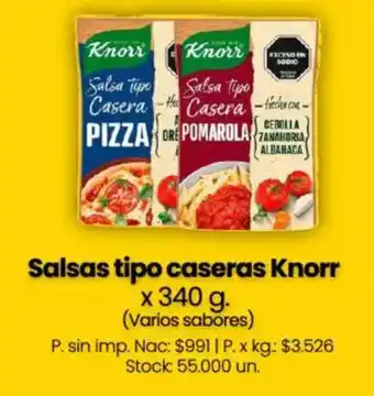 Knorr salsas tipo caseras
