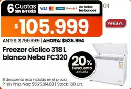 Changomas Neba freezer cíclico 318 l blanco oferta