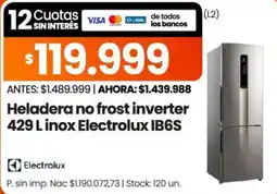Changomas Electrolux heladera no frost inverter oferta