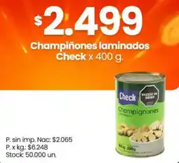 Changomas Check champiñones laminados oferta