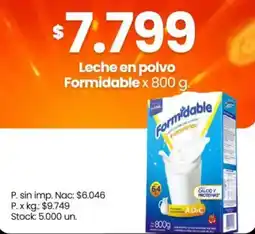 Changomas Formidable leche en polvo oferta