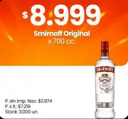 Changomas Smirnoff original oferta