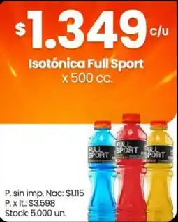 Changomas Isotónica Full Sport oferta