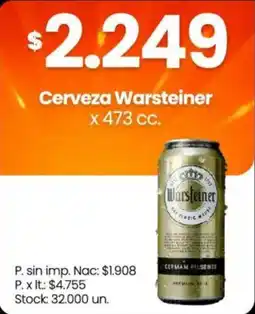 Changomas Warsteiner cerveza oferta