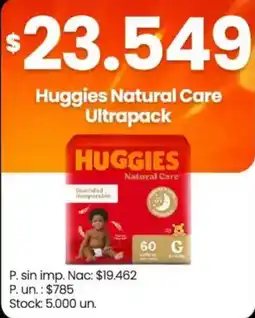 Changomas Huggies natural care ultrapack oferta