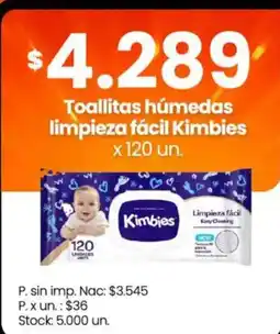 Changomas Kimbies toallitas húmedas limpieza fácil oferta