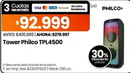 Changomas Philco tower philco tpl4500 oferta