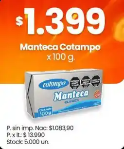 Changomas Cotampo manteca oferta
