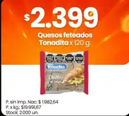 Changomas Tonadita quesos feteados oferta