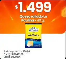 Changomas La paulina queso rallado oferta