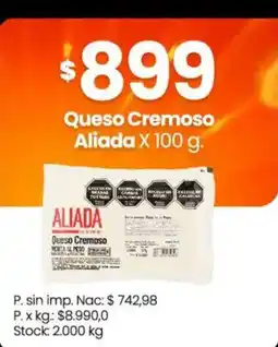 Changomas Aliada queso cremoso oferta