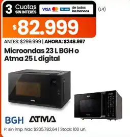 Changomas Bgh microondas oferta