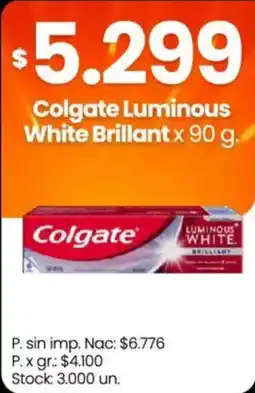 Changomas Colgate luminous white brillant oferta