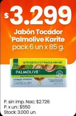 Changomas Palmolive jabón tocadador karite oferta