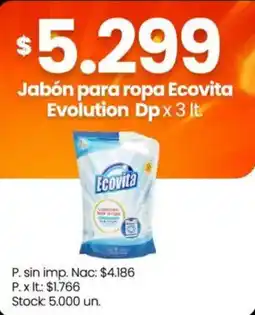 Changomas Ecovita jabón para ropa evolution dp oferta