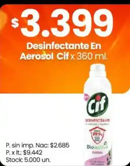 Changomas Cif desinfectante en aerosol oferta