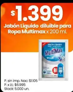 Changomas Multimax jabón líquido diluible para ropa oferta