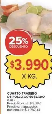 Carrefour Market Cuarto trasero de pollo congelado oferta