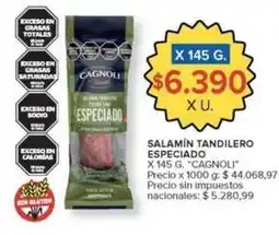Carrefour Market Cagnoli - salamín tandilero especiado oferta