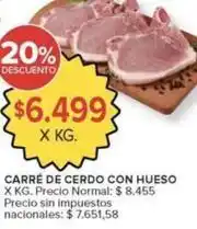 Carrefour Market Carré de cerdo con hueso oferta