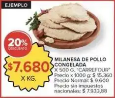 Carrefour Market Carrefour - milanesa de pollo congelada oferta