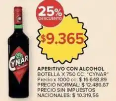 Carrefour Market Cynar - aperitivo con alcohol oferta