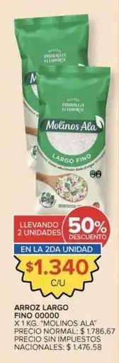 Carrefour Market Molinos ala - arroz largo fino 00000 oferta