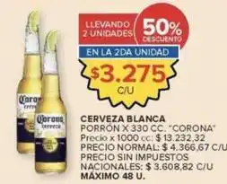 Carrefour Market Corona - cerveza blanca porr on oferta