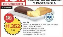 Carrefour Market Carrefour - budín vainilla/marmolado/chocolate/con chips oferta