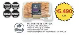 Carrefour Market Palmeritas de manteca oferta