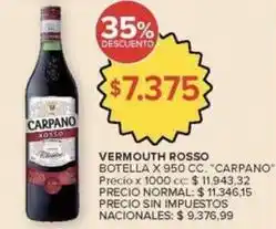 Carrefour Market Carpano - vermouth rosso oferta