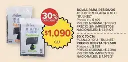 Carrefour Market Bolsa para residuos 45 x 60 cm plana x 10 u oferta
