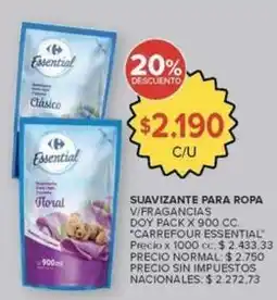 Carrefour Market Carrefour - suavizante para ropa v/fragancias doy pack oferta