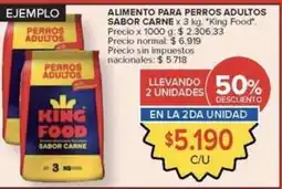 Carrefour Market King food - alimento para perros adultos sabor carne oferta