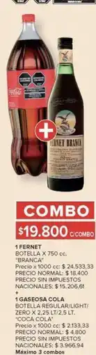 Carrefour Market Coca cola - fernet + gaseosa cola oferta