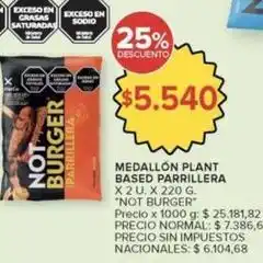 Carrefour Market Medallón plant based parrillera oferta