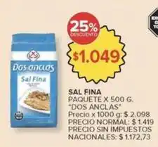 Carrefour Market Dos anclas - sal fina oferta
